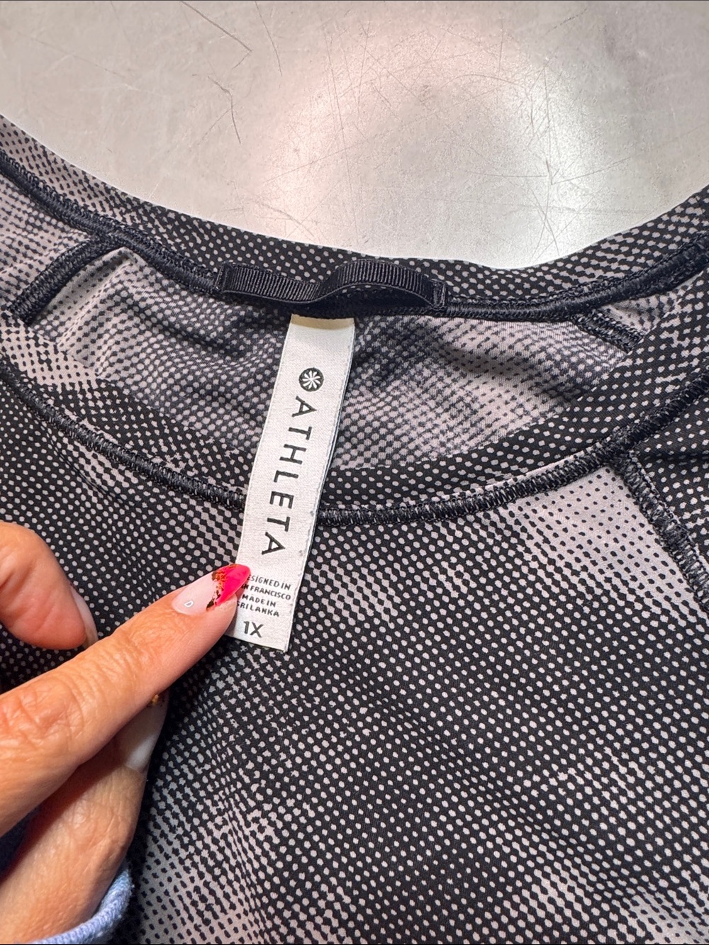 Athleta Ultimate Train Printed Tie Dye Tshirt - Picture 2 of 3